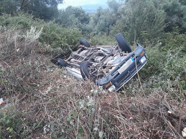 Βρέθηκε με το ΙΧ του αναποδογυρισμένο στον δρόμο Σαγιάδα – Ασπροκκλήσι.