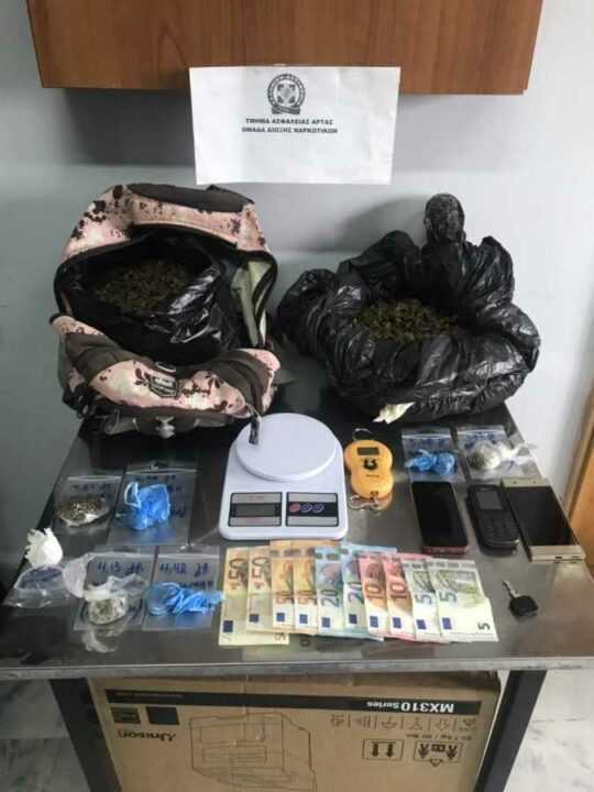 Συνελήφθησαν στη Φιλοθέη Άρτας δυο αλλοδαποί με πάνω από δυο κιλά κάνναβης