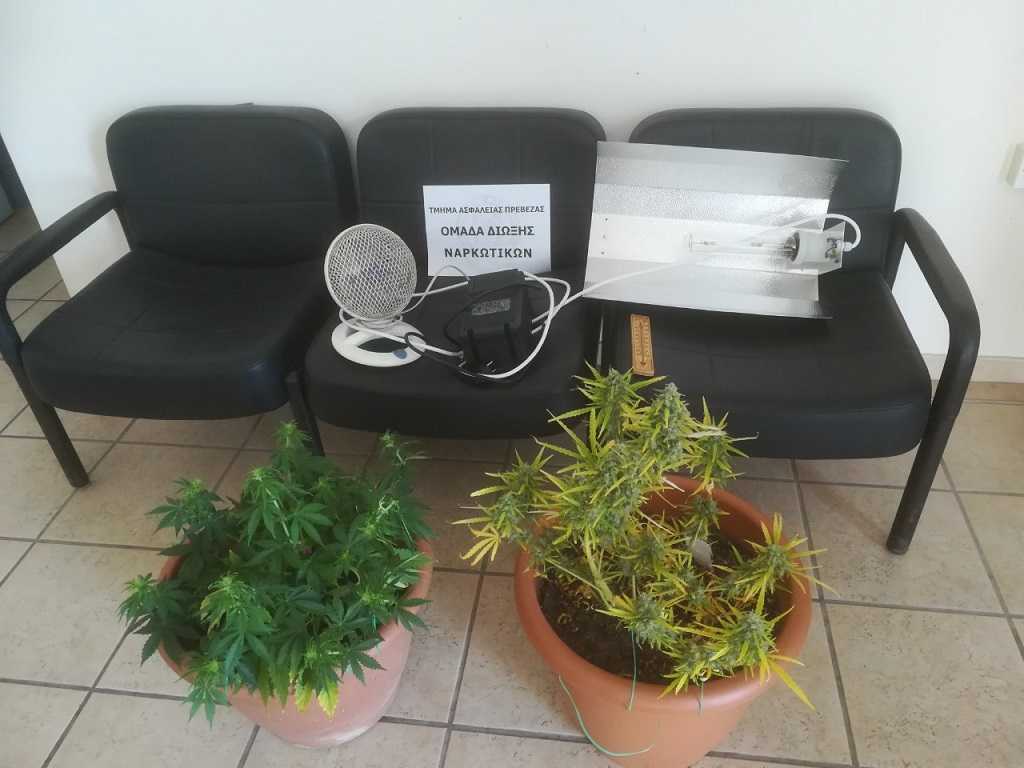 Συνελήφθη 21χρονος στην Πρέβεζα, για καλλιέργεια υδροπονικής κάνναβης