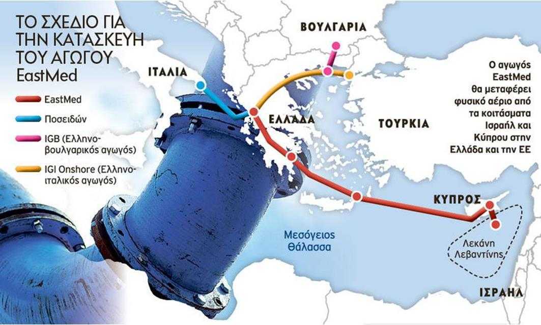 EastMed: Ένα βήμα πιο κοντά στην Ηπειρο ο αγωγός – Σε νέα φάση περνάει το έργο κατασκευής του