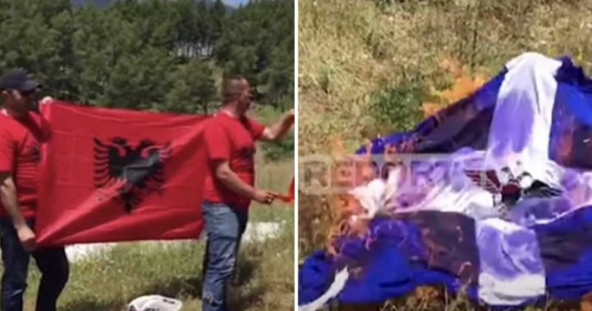 Προκαλούν ξανά οι Αλβανοί: Έκαψαν σημαία της Βορείου Ηπείρου στο νεκροταφείο της Κλεισούρας