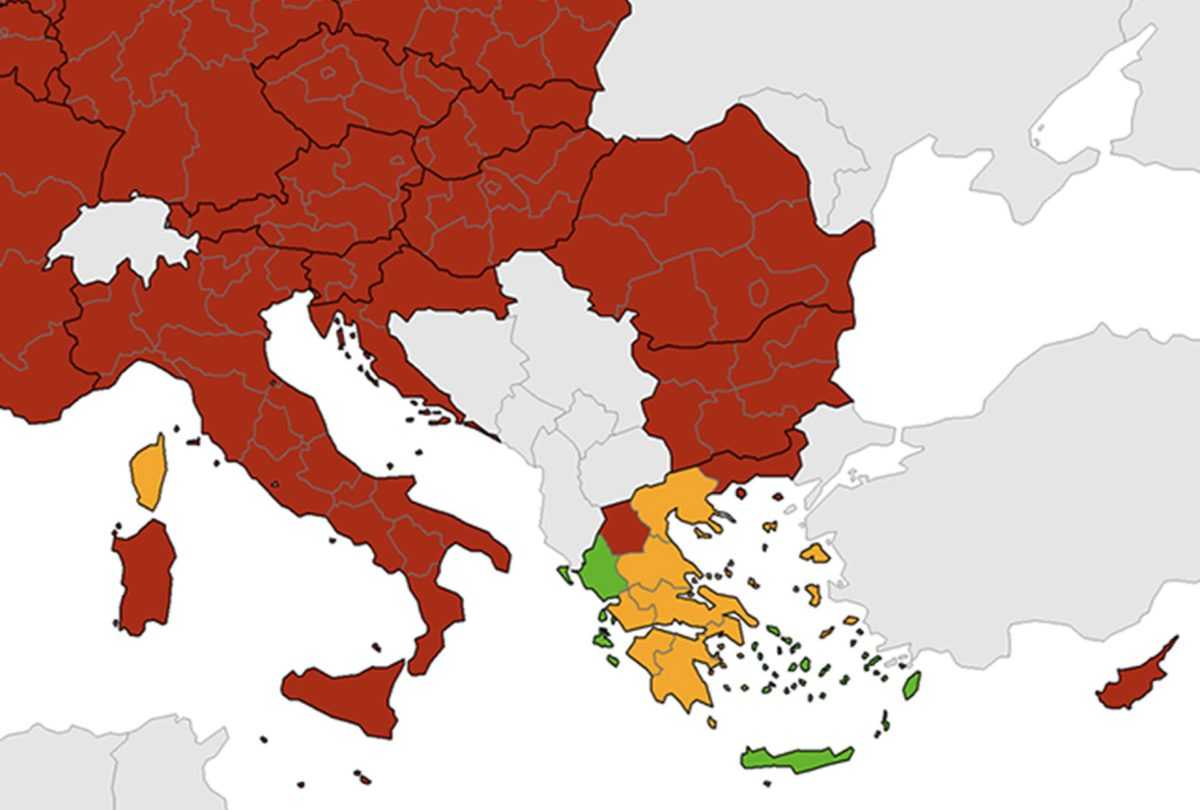 “Πράσινη” η Ήπειρος στον πανευρωπαϊκό χάρτη της πανδημίας