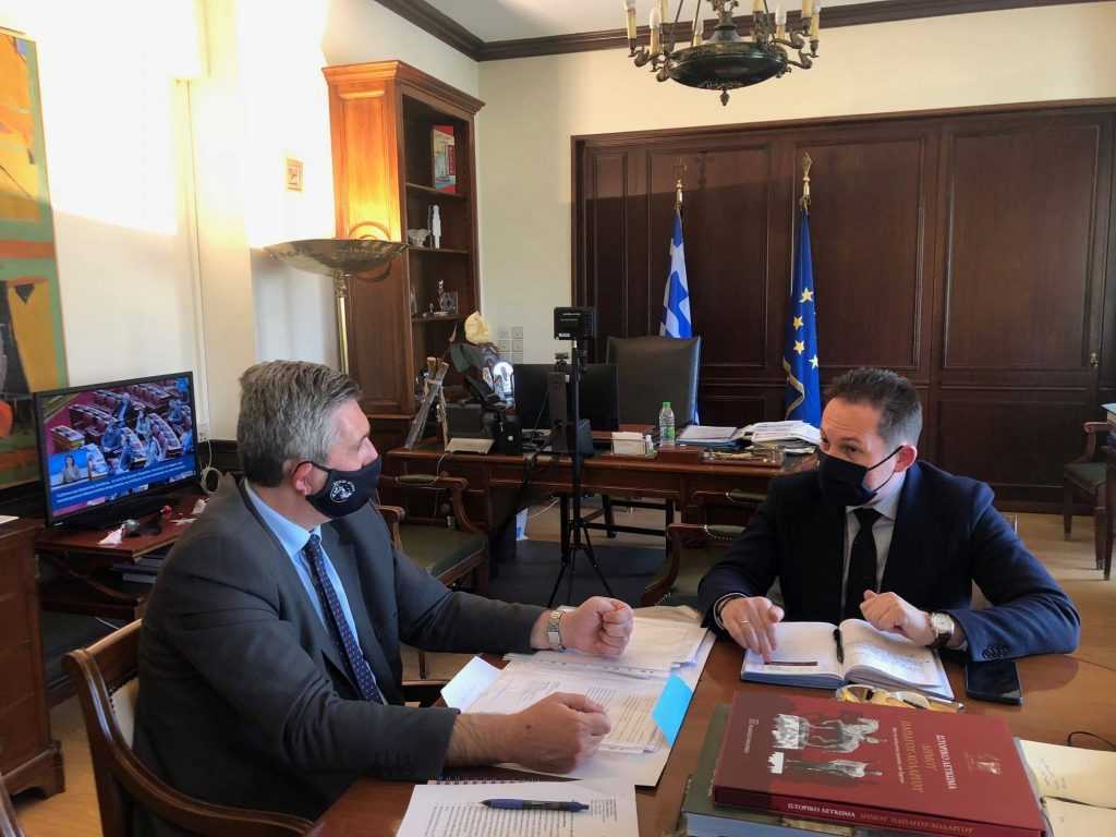 Συνάντηση του Δημάρχου Αρταίων Χρ. Τσιρογιάννη με τον Αναπληρωτή Υπουργό Εσωτερικών, Στέλιο Πέτσα, αρμόδιο για θέματα αυτοδιοίκησης