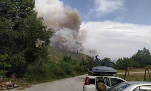 Ιωάννινα: Μεγάλη η φωτιά στους Πάδες Κόνιτσας, καίει πευκοδάσος