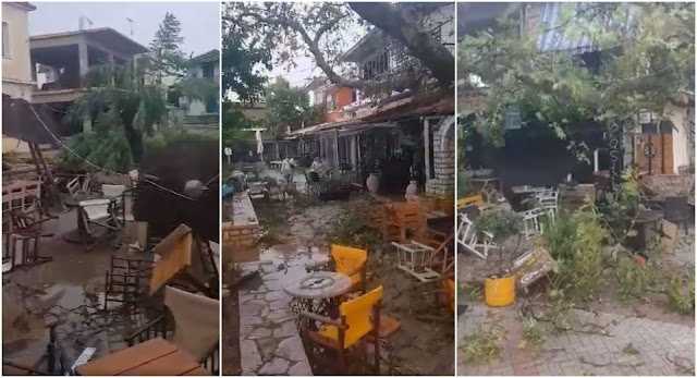 Ζημιές στη Πέρδικα Θεσπρωτίας προκάλεσε το δυνατό μπουρίνι