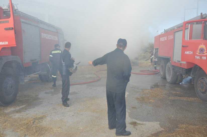 Φωτια σε αποθηκη στην κοινότητα Αμβρακικού του Δήμου Αρταίων