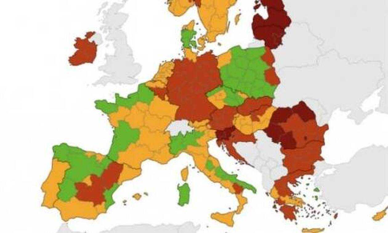 Κορoνοϊός – Χάρτης ECDC: Στο «κίτρινο» η Ήπειρος