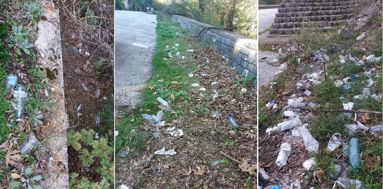 Σκουπιδο-δρόμος η εθνική οδό Ιωαννίνων-Άρτας – Καμία μέριμνα από την Περιφέρεια