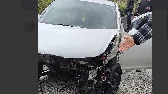 Τροχαίο στην Εγνατία πριν την είσοδο της Ηγουμενίτσας – Εκσφενδονίστηκε η μηχανή στο αντίθετο ρεύμα.