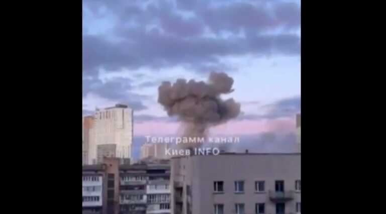 Η στιγμή που πύραυλοι Κρουζ χτυπούν το Κίεβο