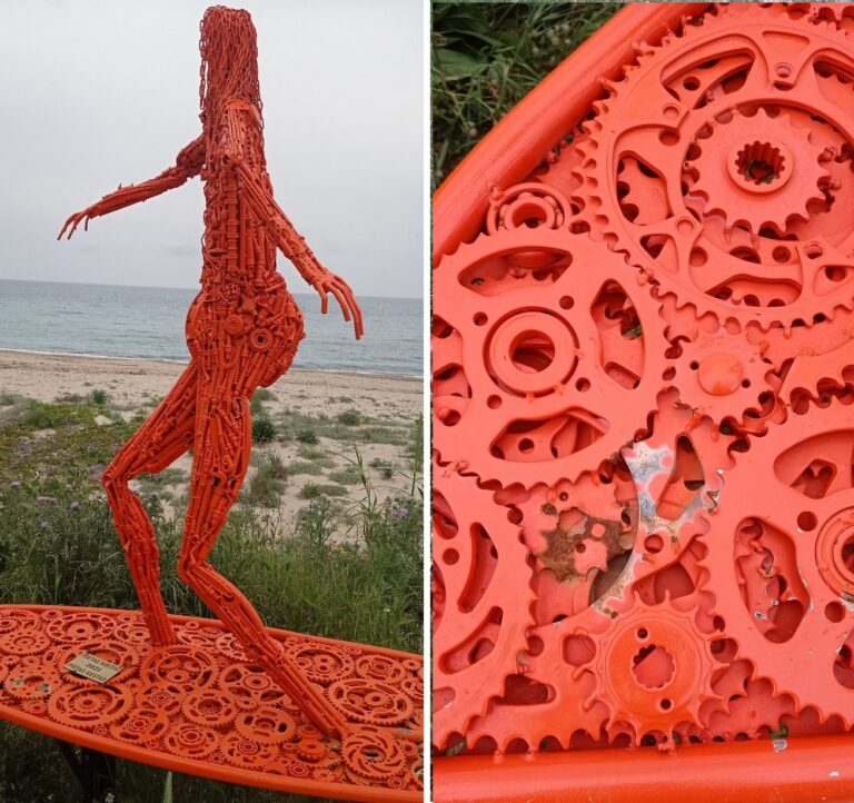 Βανδαλισμοί και ζημιές στο γλυπτό “Σέρφερ” στην Καστροσυκιά Πρέβεζας.