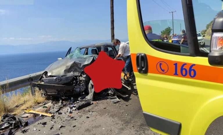 Τραγωδία στην εθνική οδό Αντιρρίου: Σκοτώθηκαν ένας 90χρονος οδηγός και η 73χρονη συνοδηγός του