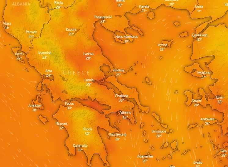 Καιρός: Καύσωνας διαρκείας στην Ελλάδα – Δεκαήμερο «φωτιά» με 40άρια