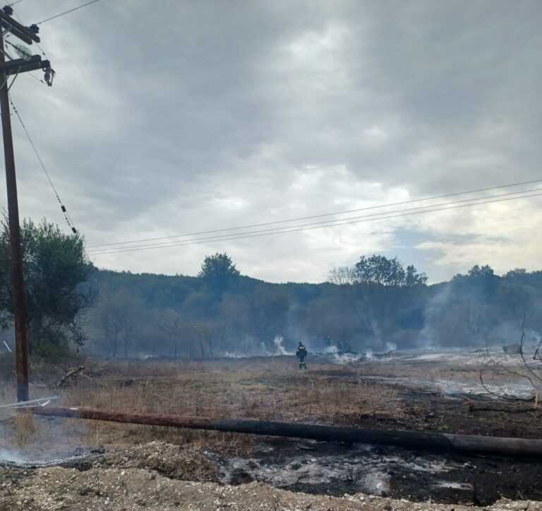 Σε εξέλιξη φωτιά στα Φλάμπουρα Πρέβεζας