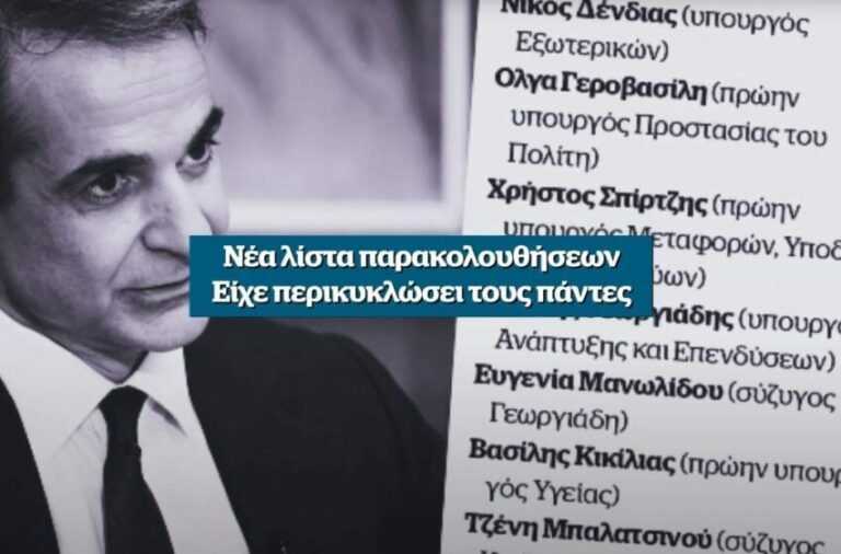 Νέα λίστα παρακολουθήσεων με τρανταχτά ονόματα – Δεν έχουν τέλος οι αποκαλύψεις στο σκάνδαλο των υποκλοπών