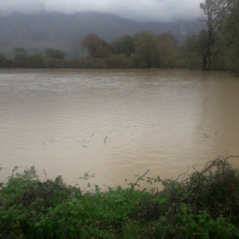«Φούσκωσε» ο ποταμός Αχέροντας και πλημμύρισε η περιοχή του Φαναρίου.