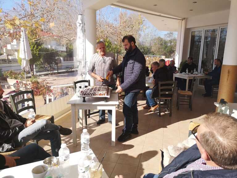 Σύσκεψη αγροτών και κοπή πίτας από τον ενιαίο Αγροτοκτηνοτροφικό Σύλλογο Φαναρίου Δήμου Πάργας 