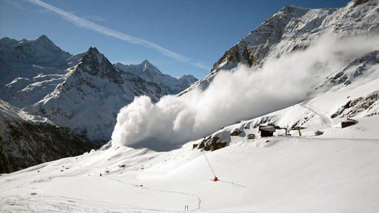 Σοκαριστικό βίντεο με τη στιγμή που χιονοστιβάδα καταπλακώνει δύο άνδρες