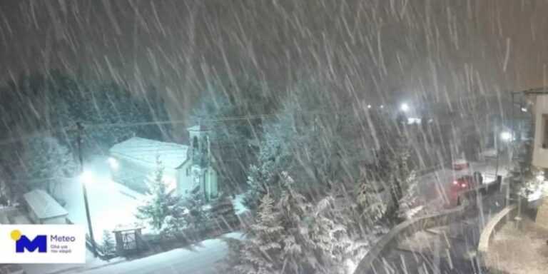 Χιονοπτώσεις στα ορεινά χωριά των Ιωαννίνων