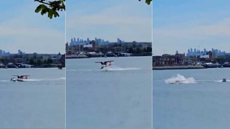 Κόβει την ανάσα το video που δείχνει τη σύγκρουση υδροπλάνου με σκάφος