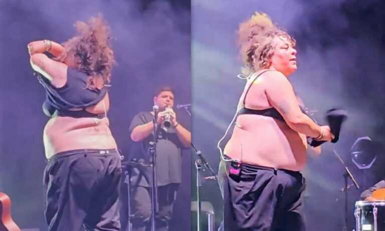 Η απάντηση της Ματούλας Ζαμάνη για τον σάλο με την μπλούζα στη σκηνή – «Με στεναχώρησε που είδα γυναίκες να μου επιτίθενται»